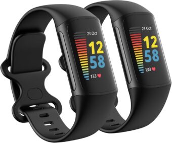 Waterproof Bands Compatible with Fitbit Charge 5 / Fitbit Charge 6 for Women Men, Classic Soft Sports